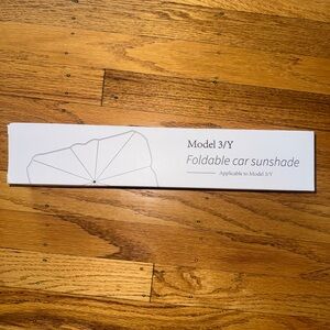 Foldable Car Sunshade for Tesla Model 3/Y - White